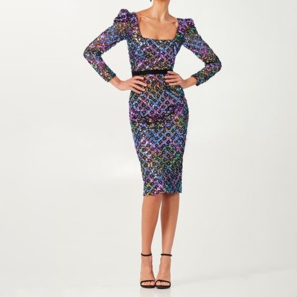 HELSI -  Gloria Sequin Long Sleeve Dress - Picture 1 of 12